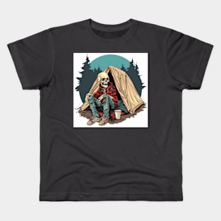 Skeleton Camping Kids T-Shirt